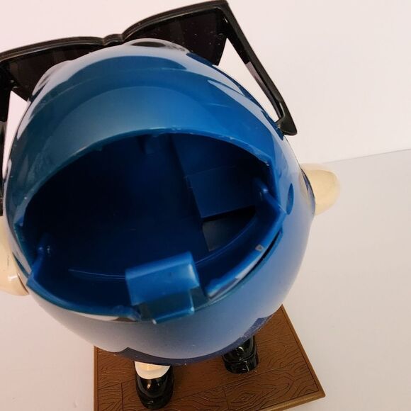 Vintage Blue M & M Candy Dispenser With Sunglasses - Picture 8 of 12